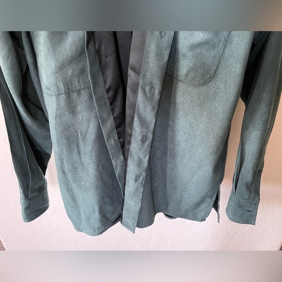 Oscar De La Renta| Teal Velvety Button Down Long Sleeve Blouse, Size Small••• - Picture 5 of 14
